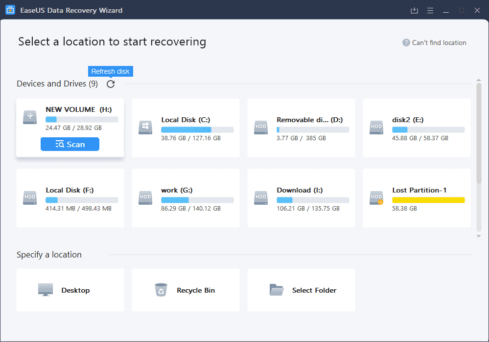 EaseUS Data Recovery 
