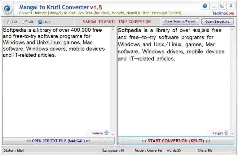 Kruti Dev To Mangal Converter