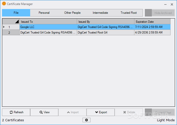 Certificate Manager 18 Download