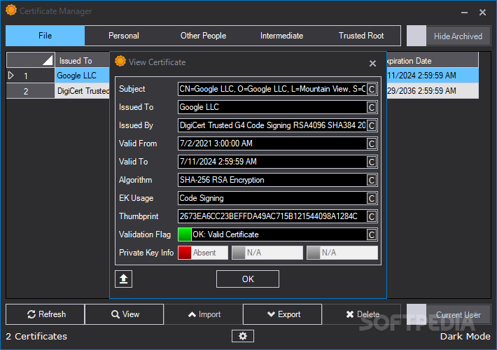 Certificate Manager 18 Download