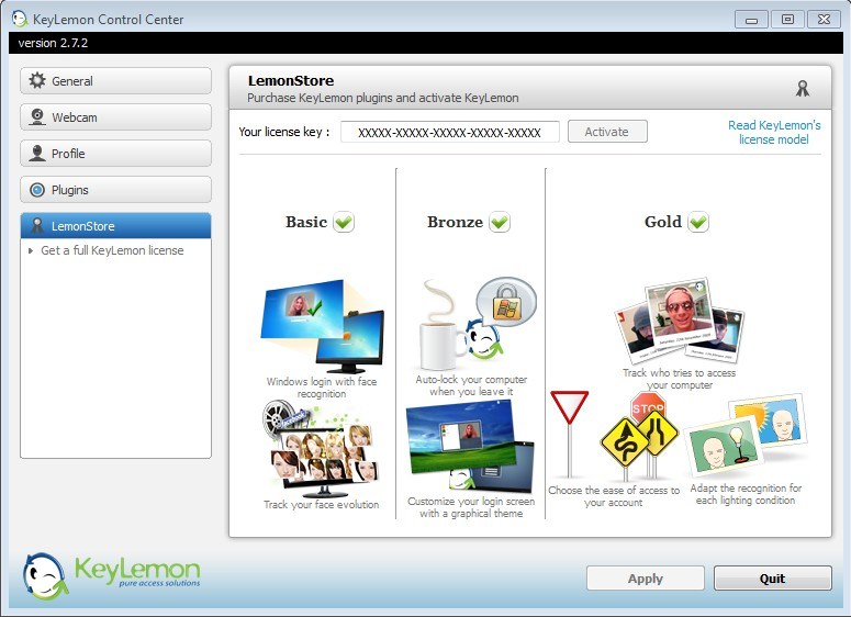 KeyLemon GOLD license key Free Download