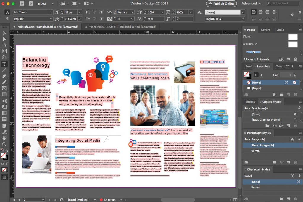 Adobe InDesign CC 2019 Registration key Full Version