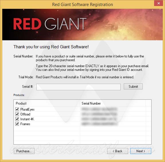 Red Giant Shooter Suite Registration key