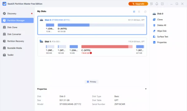 EaseUS Partition Master 20.3.0 + WinPE ISO Download EaseUS Partition Master 20.3.0 screenshot