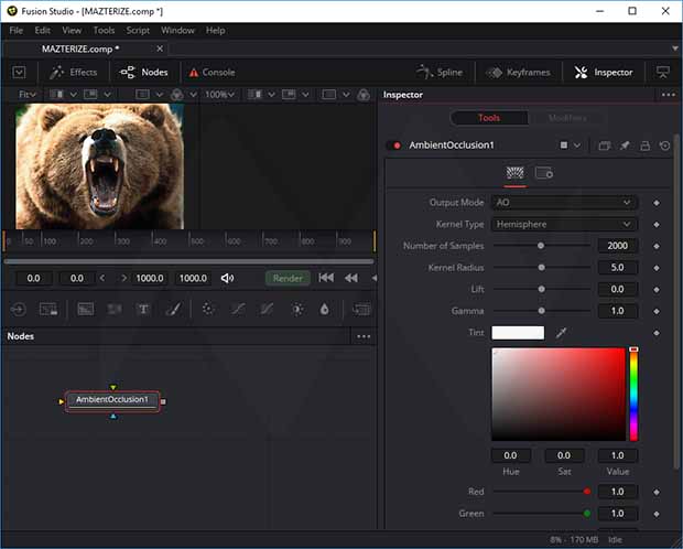 Blackmagic Design Fusion Studio key