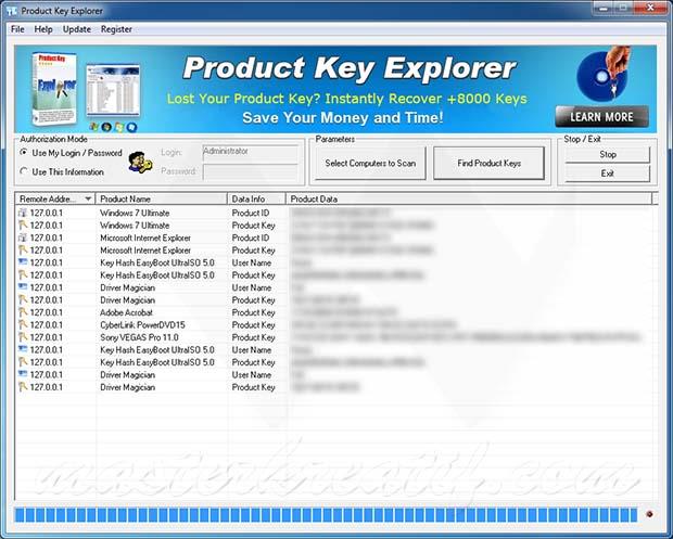 Product Key Explorer key