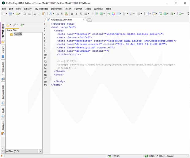 CoffeeCup HTML Editor key