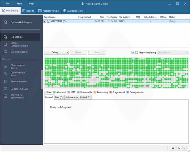 Auslogics Disk Defrag Professional Key