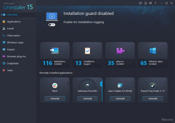 Ashampoo UnInstaller 15.00.22 Free Download Ashampoo UnInstaller 15.00.22 screenshot