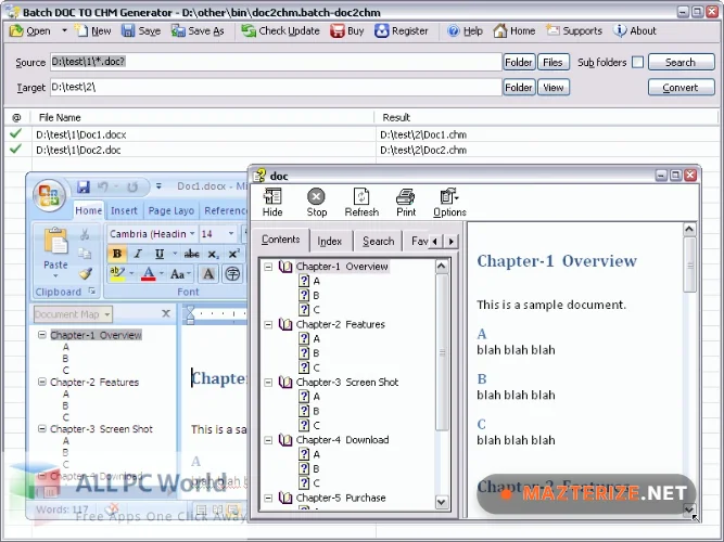 Batch DOC to Help Generator 2025 For Windows Batch DOC to Help Generator 2025 Screenshot