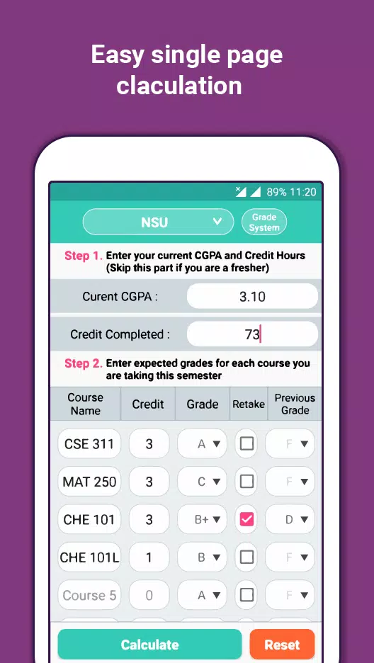 Cgpa Calculator