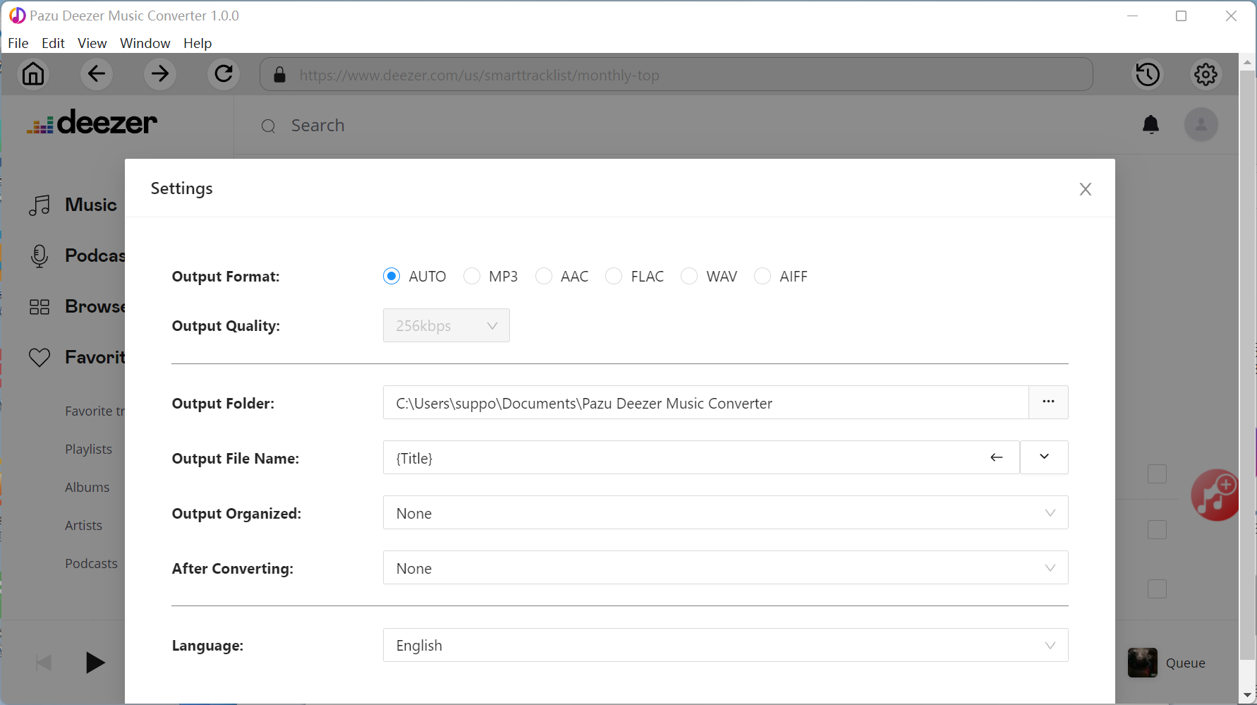 Pazu Deezer Music Converter