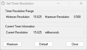 Timer Resolution