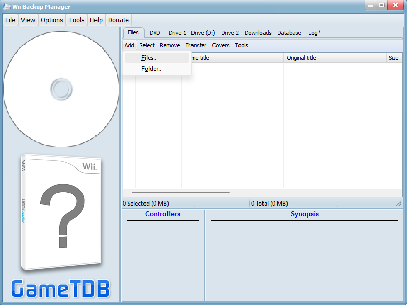 wii Backup Manager