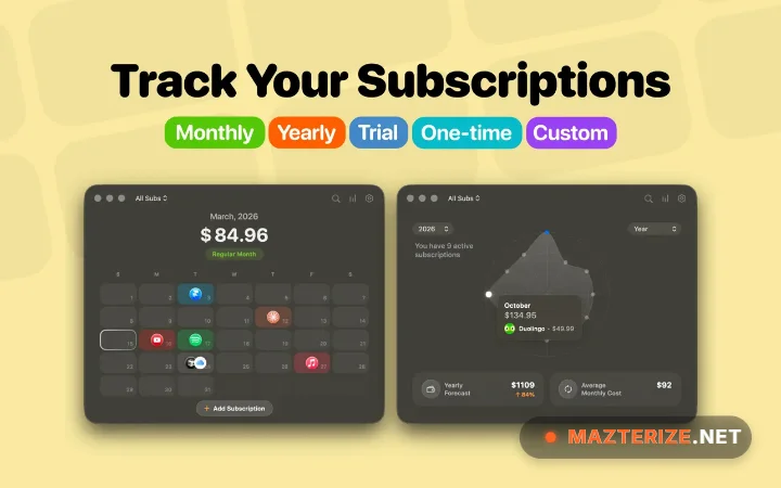 Subscription Day 2.2.2 for Mac Subscription Day Screenshot