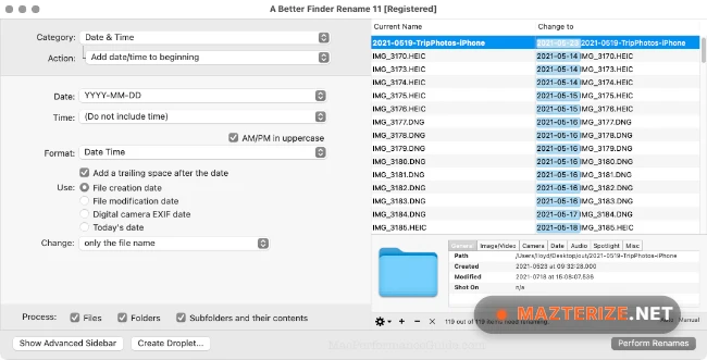 A Better Finder Rename 12.30 for MacOS A Better Finder Rename screenshot