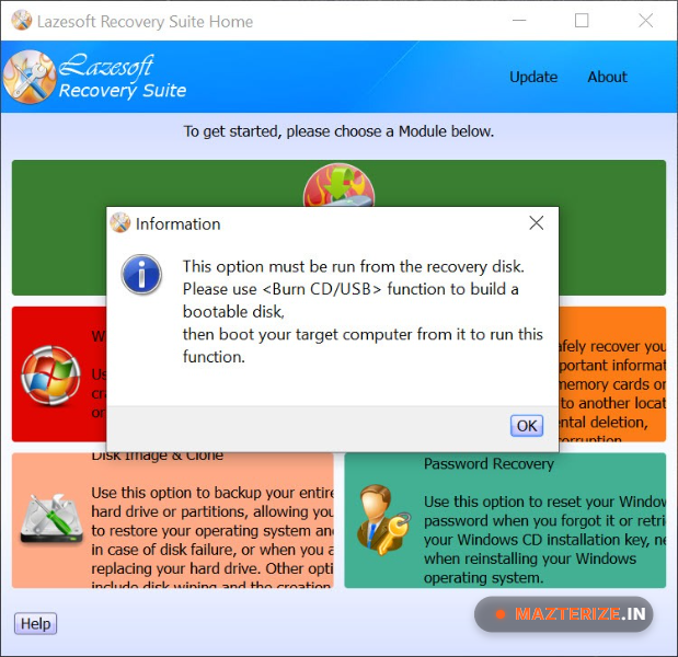 Lazesoft Recovery Suite 5.3.0.1 Free Download Lazesoft Recovery Suite 5.3.0.1 screenshot