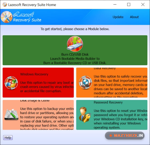 Lazesoft Recovery Suite 5.3.0.1 Free Download Lazesoft Recovery Suite screenshot